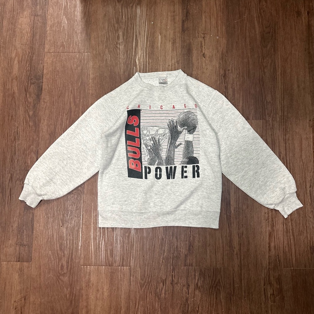 Vintage 90s Rare Chicago Bulls Basketball Crewneck Sweatshirt Size XS USA Made